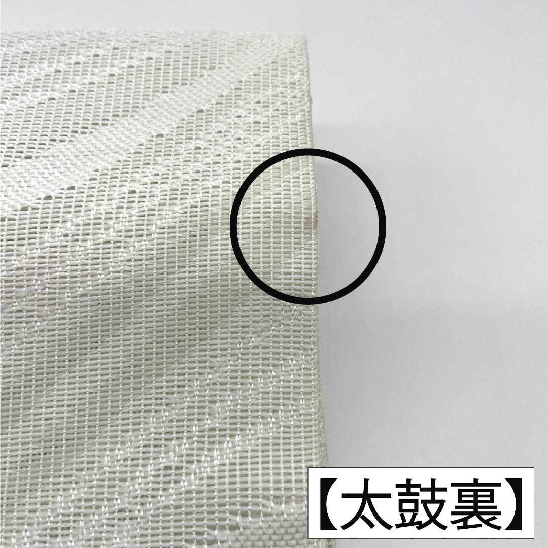 (Kyobukuro obi) Nagoya obi Polyester S-rank Unohanairo (Deutzia flower color) Summer obi Kyobukuro obi Abstract pattern Obi length 364cm Fully patterned Semi-formal White 1124011312311 Open-ended