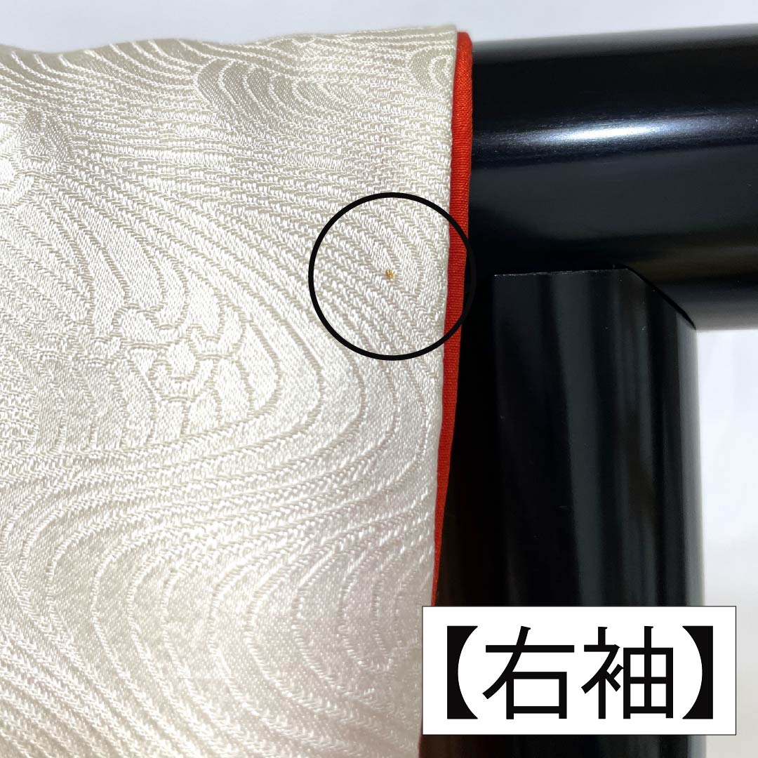 訪問着 正絹 Aランク 袷 身丈164cm 裄丈64.5cm 乳白色（にゅうはくしょく） 京友禅 草花 白系 1112006523411