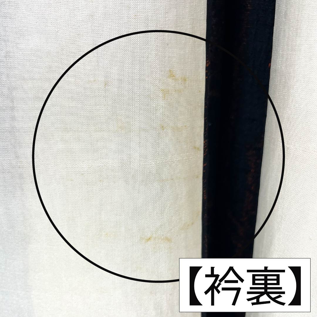 Pure silk tsumugi (pongee) kimono, Grade A, length 161cm, sleeve length 63.5cm, with a floral pattern, black, single layer, product number 1116004403410