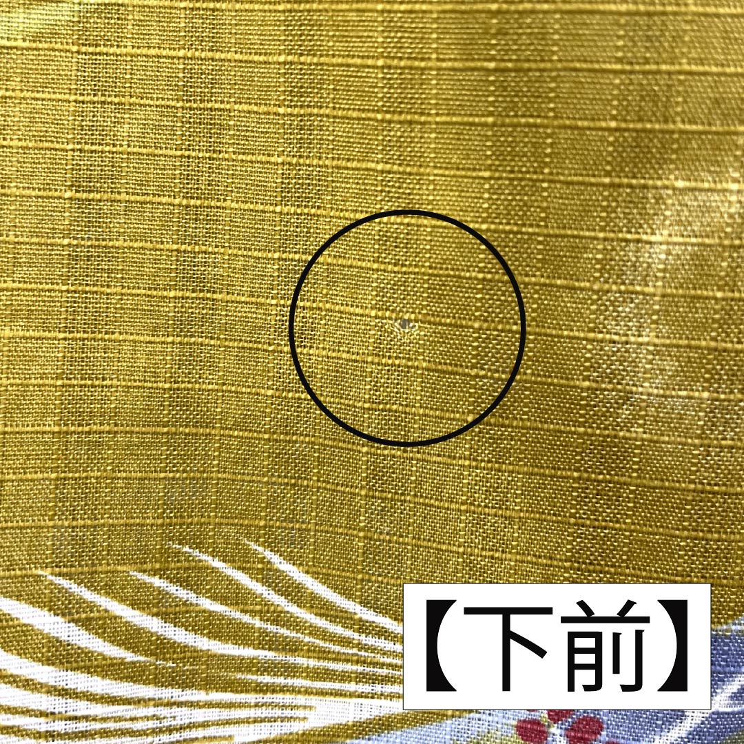 浴衣 木綿 身丈165cm 裄丈65cm Aランク 単衣 黄系 木蘭色（もくらんじき） 草花模様 ラビッサンルーチェ 1118006243523