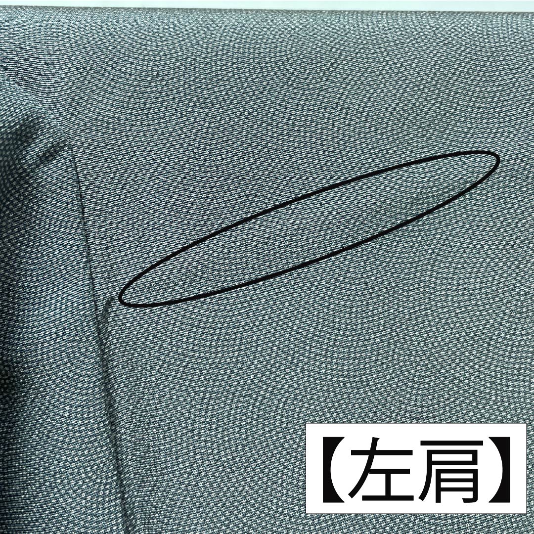 小紋 正絹 身丈165cm 裄丈63cm 袷 沈香茶色（とのちゃいろ） 江戸小紋 一つ紋 丸に違い鷹の羽 鮫小紋 Aランク グレー系 1115005063522