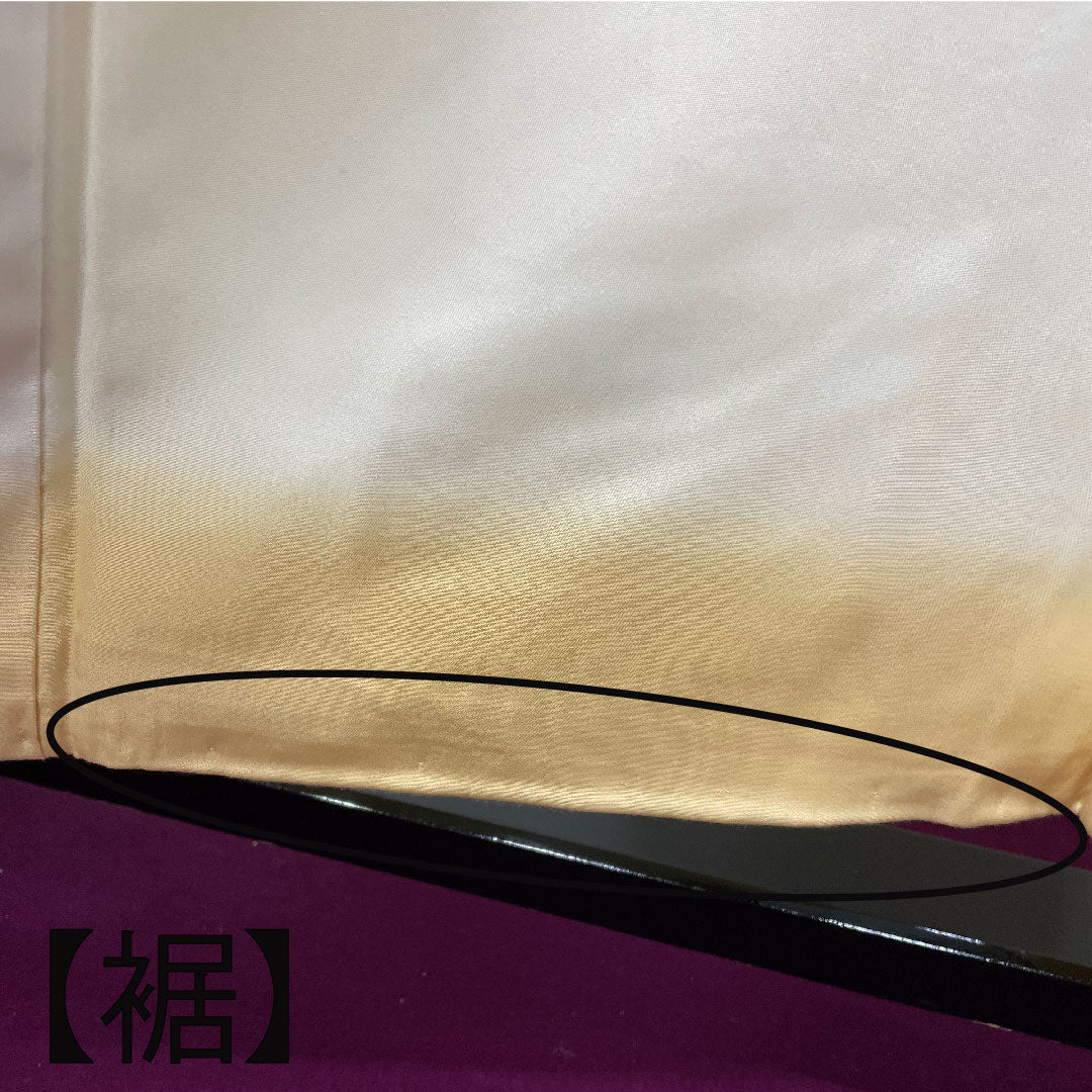 小紋 正絹 身丈153.5cm 裄丈63cm 袷 ぼかし染 花模様 Sランク グラデーション系 1115004032299