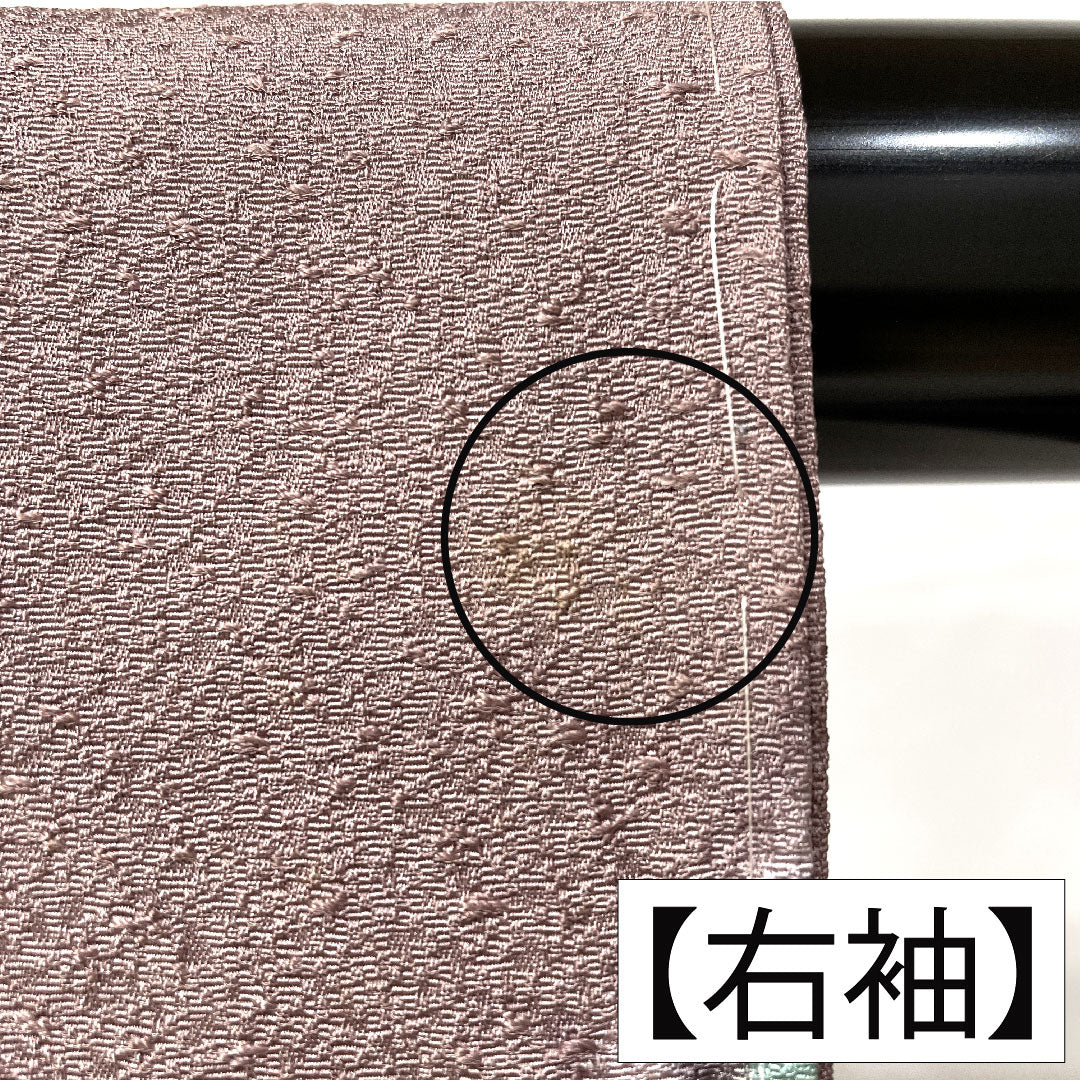 訪問着 正絹 袷 身丈157cm 裄丈66.5cm 葡萄色（えびいろ） 辻ヶ花 パールトーン加工 Aランク 紫系 1112005863320