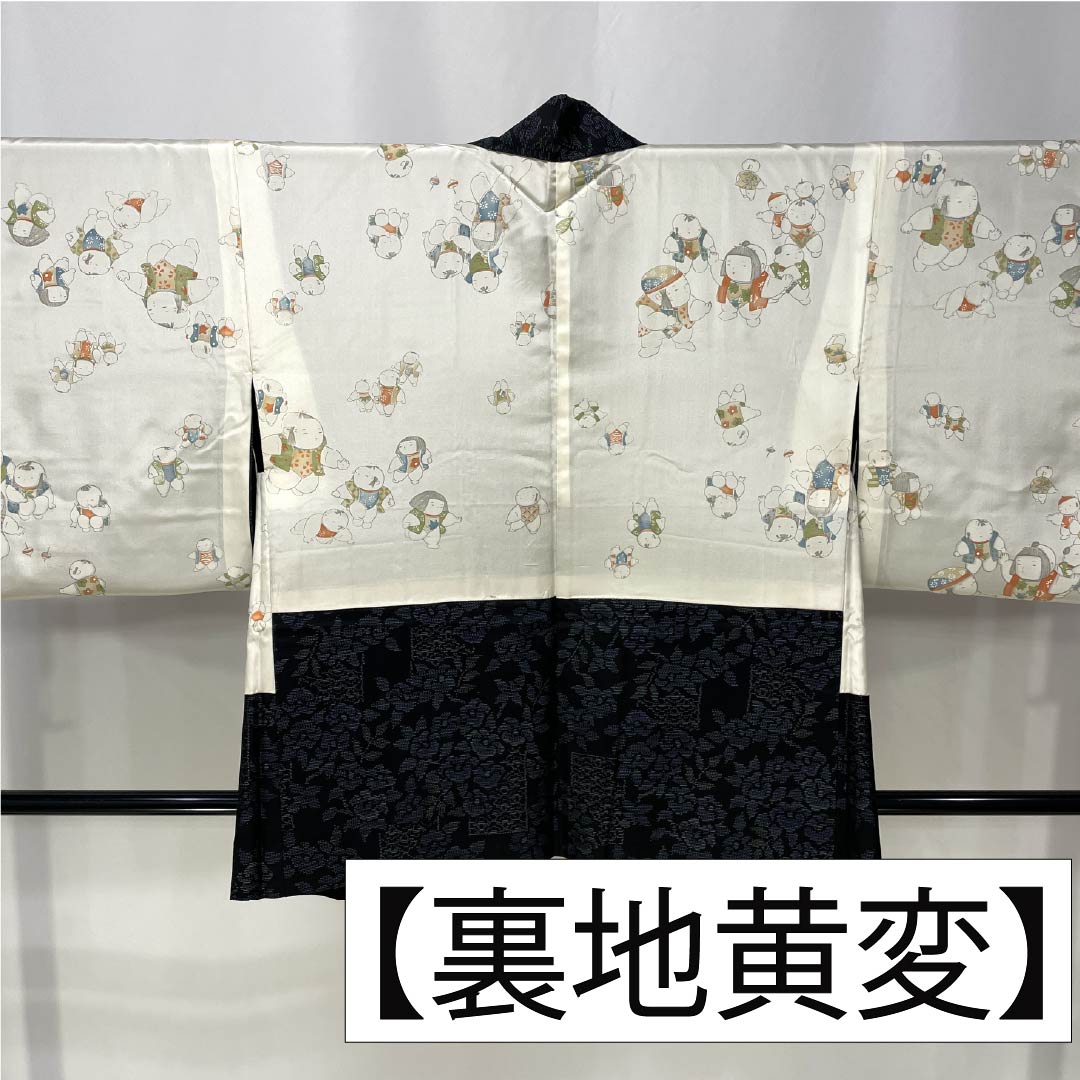 Haori (Japanese traditional kimono jacket) made of pure silk, S-rank, with a floral design by Murayama Oshima, length 75.5cm, sleeve length 62.5cm, and a black, lined lining. Includes a haori cord. Product number: 1117001352910