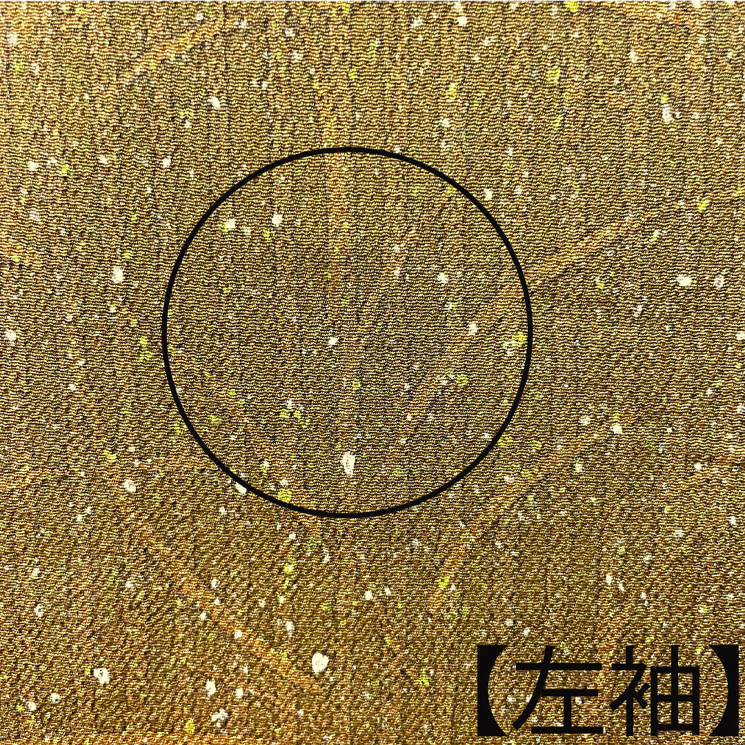 小紋 正絹 身丈158.5cm 裄丈64cm 袷 鳶色（とびいろ）タタキ染 抽象模様 Aランク 茶系 1115004043314