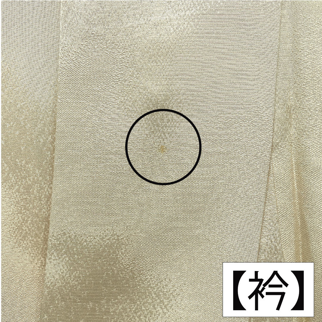 Homongi, pure silk, lined, length 160cm, sleeve length 63.5cm, Tonokoiro, Kyoto Yuzen, floral pattern, A rank, cream color, 1112004803415