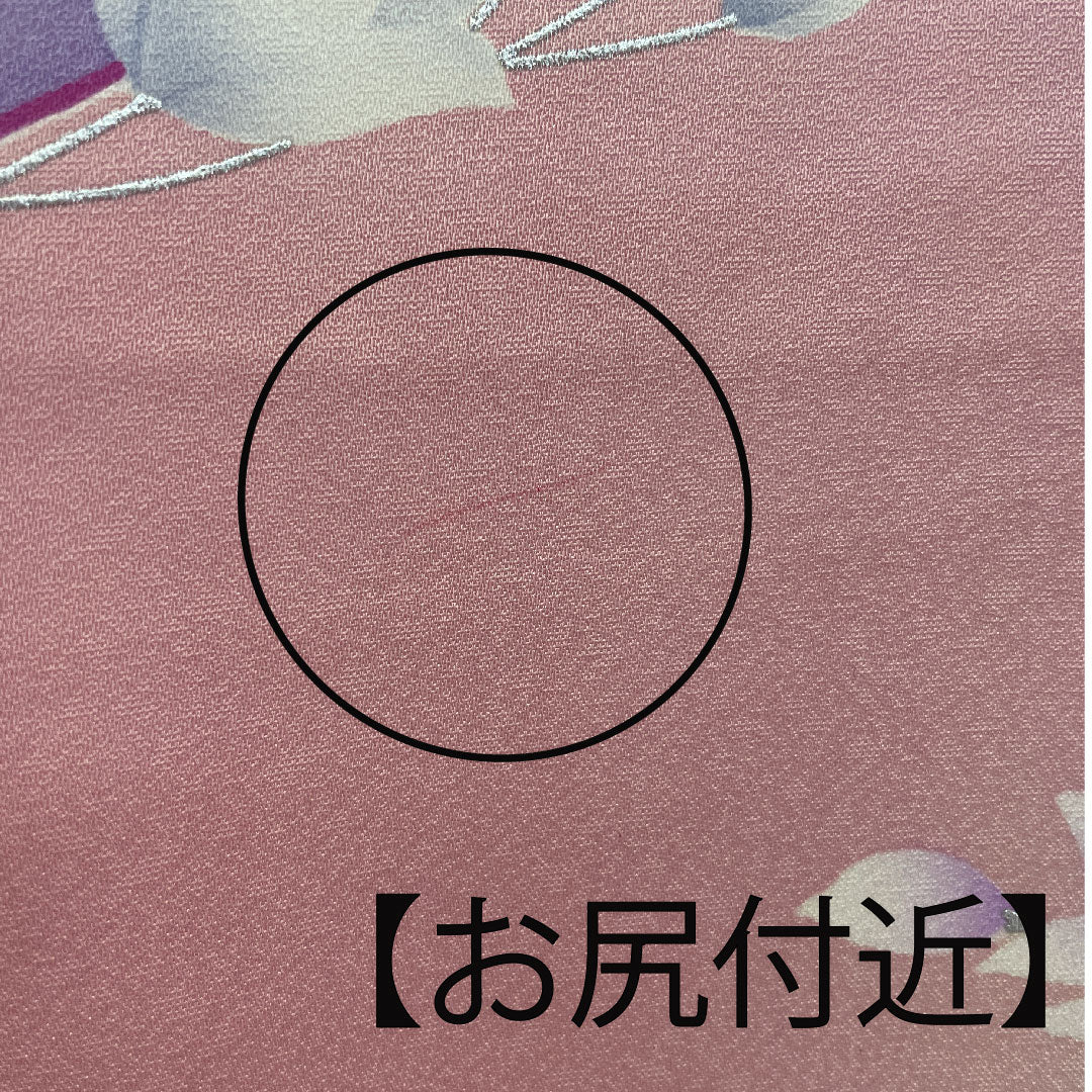 振袖 身丈165.5cm 裄丈64cm 袷  京友禅 花模様 正絹 Aランク ピンク系 1113000563513