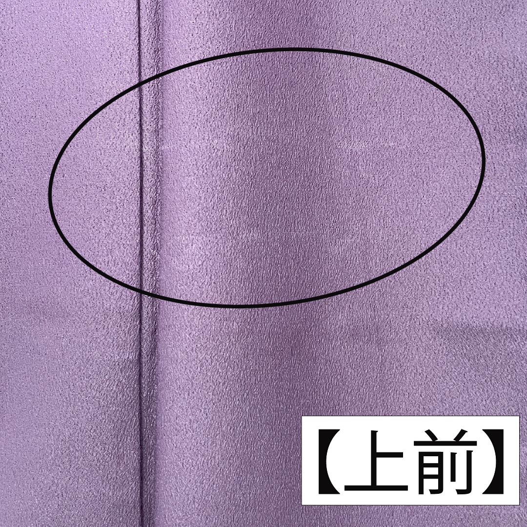 色無地 ポリエステル Aランク 身丈165cm 裄丈66cm 深紫色（ふかきむらさきいろ） 素無地 洗える着物 袷 紫系 1114002283520