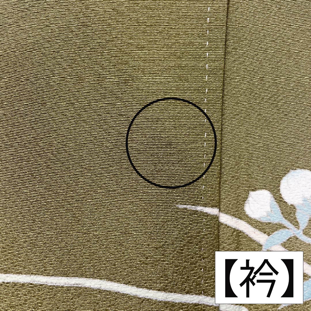 訪問着 正絹 Bランク 袷 身丈160.5cm 裄丈67cm 桑染色（くわぞめいろ） 京友禅 花籠 黄系 1112007124423