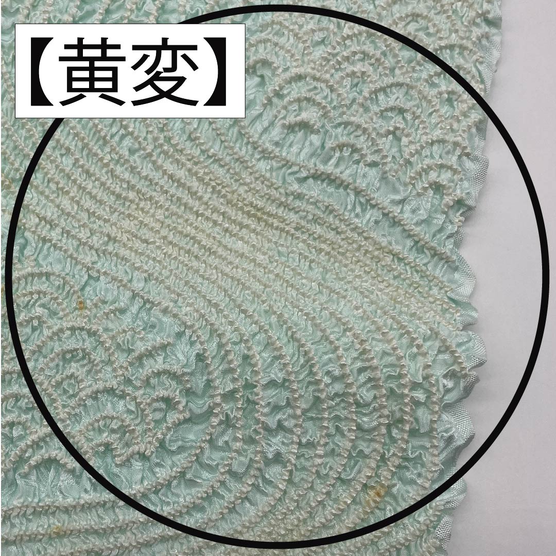 (Like new) Pure silk obijime and obiage set, grade A, blue-and-white porcelain color, tie-dyed pattern, flowing water design, approximately 156cm long, 1.6cm wide, semi-formal, light blue, product number 1141000013324
