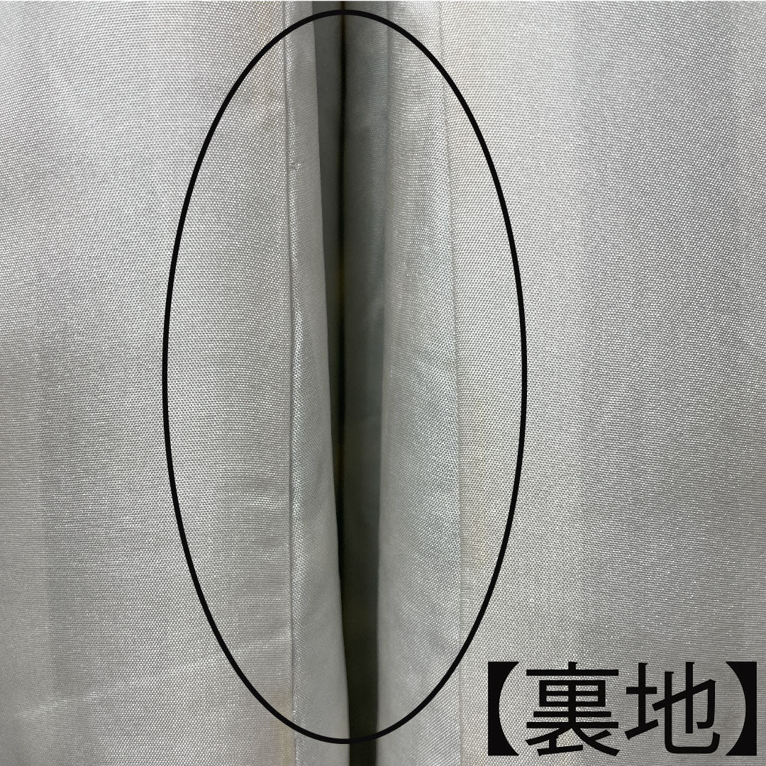 小紋 正絹 身丈167.5cm 裄丈65.5cm 袷  山藍摺色  Sランク 緑系 1115003672519