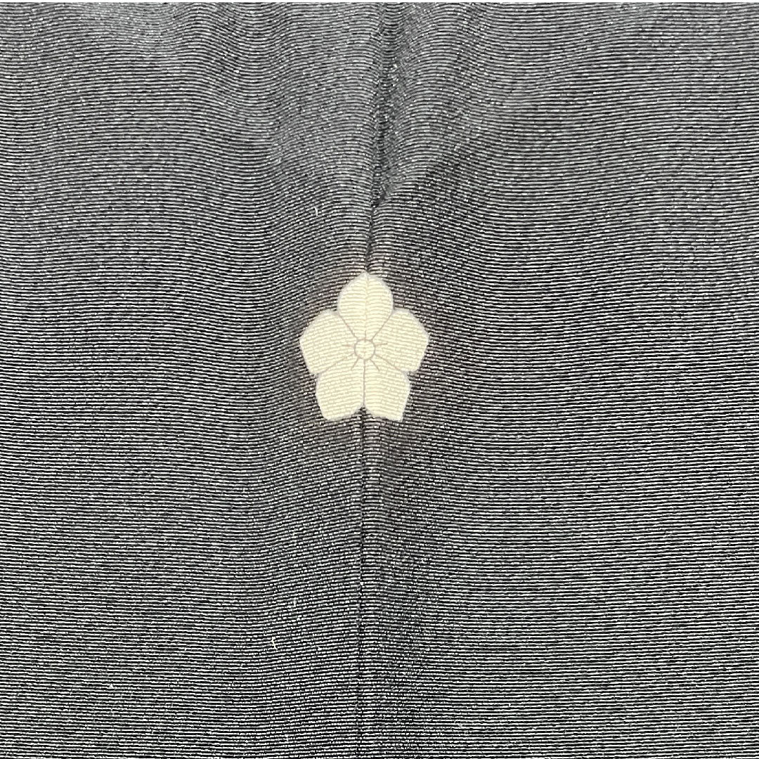 Black formal kimono, length 159.5cm, sleeve length 64.5cm, lined, by artist, Senju Ohashi, bellflower, pure silk, A rank, five crests, black, 1111000543310