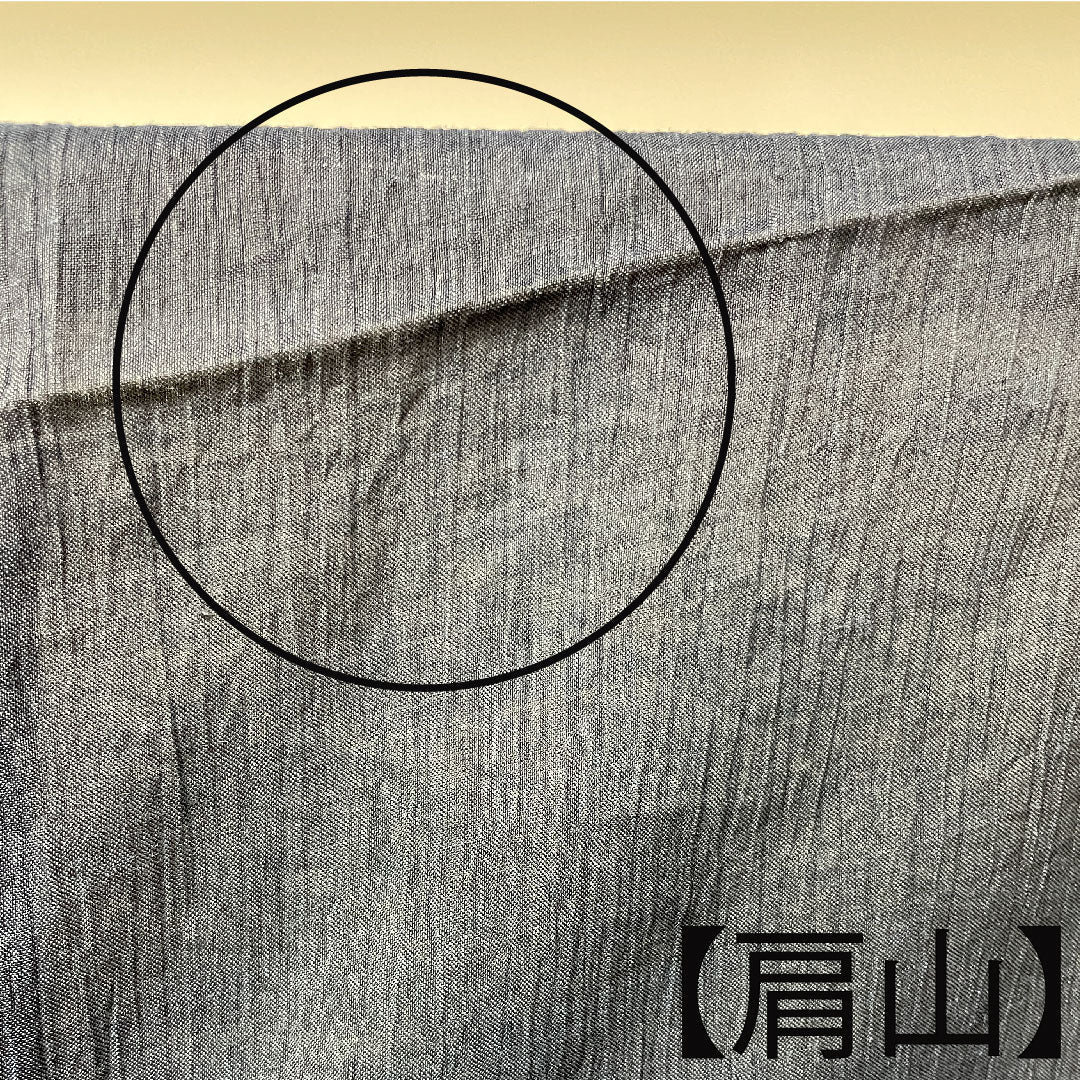 Summer linen men's length 145cm sleeve length 67cm navy blue Ojiya Chijimi gauze B rank navy blue 1132000744118