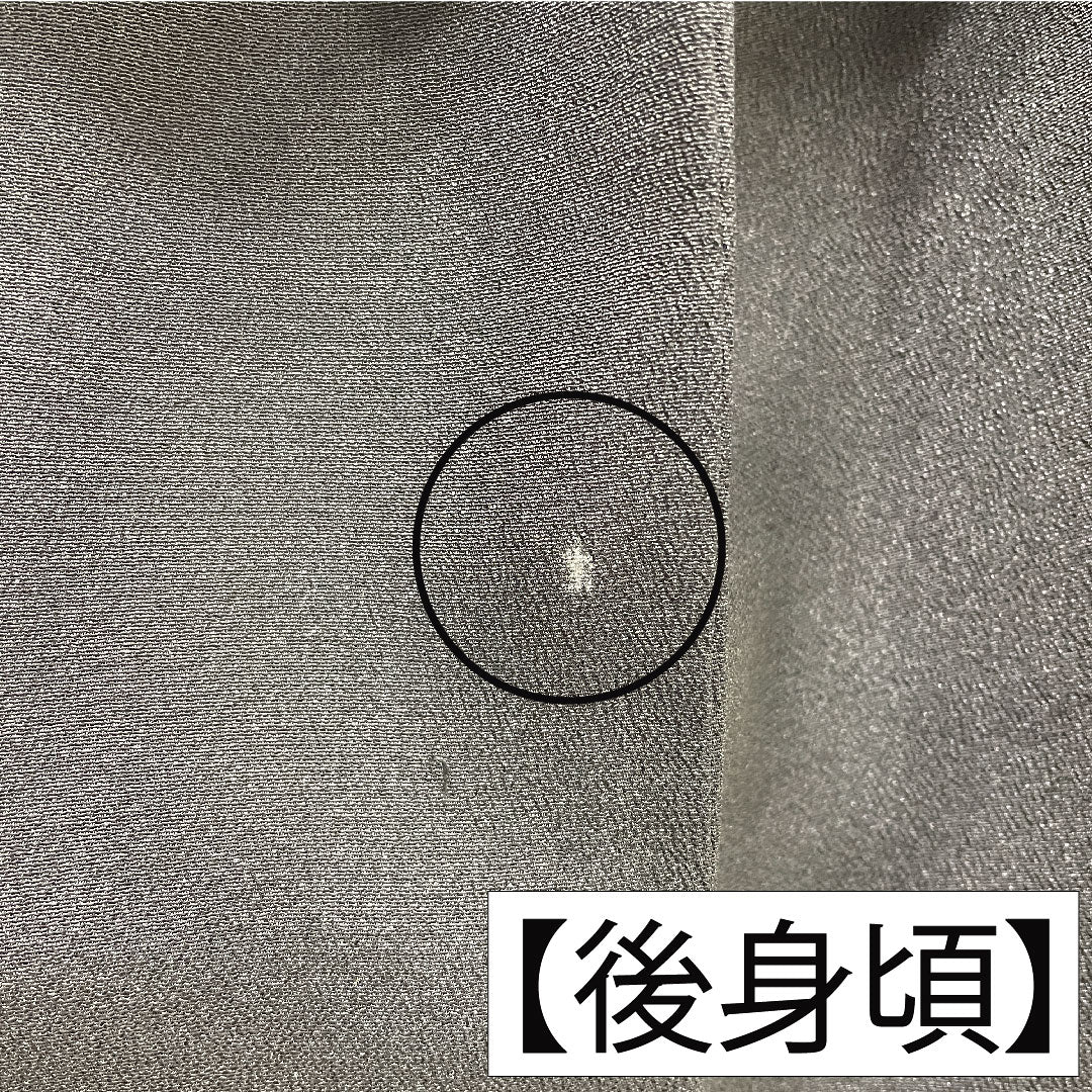 黒留袖 正絹 身丈164.5cm 裄丈63cm 袷 京友禅 波 檜扇 梅 五つ紋 五三桐 Aランク 黒系 1111001523410