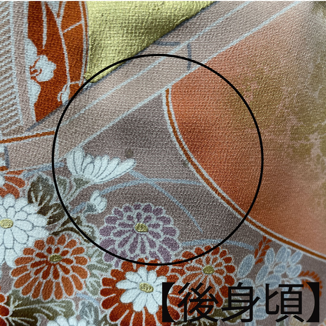 Black formal kimono, length 159.5cm, sleeve length 63cm, lined, Kyoto Yuzen, auspicious motif, circle and bottles, pure silk, A rank, five crests, black, 1111000843310