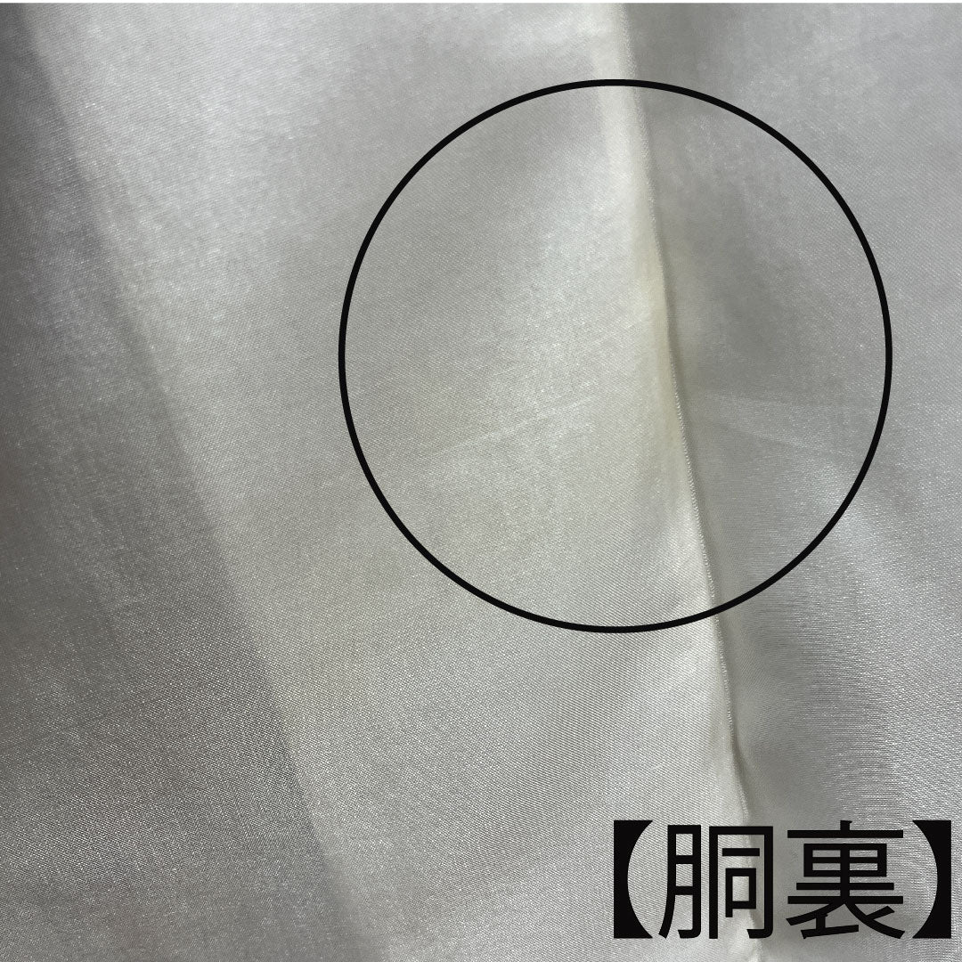 小紋 身丈154.5cm 裄丈61.5cm 袷  錆色 しつけ糸付き 草花模様  正絹 Aランク 茶系 1115003203214