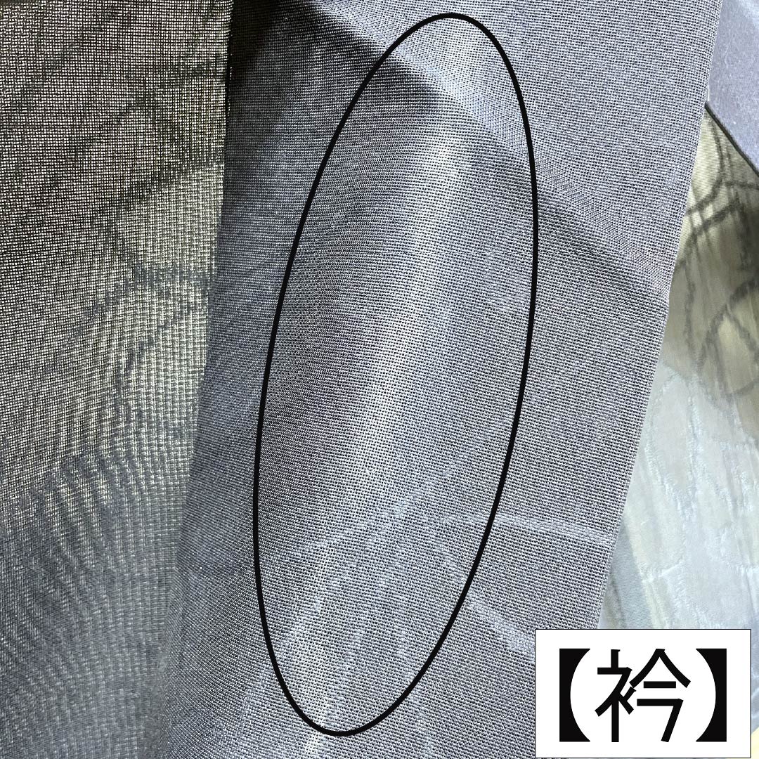 夏物 正絹 色無地 Bランク 身丈154.5cm 裄丈62.5cm 濃紺色（のうこんいろ） 草花模様 紗 紺系 1132004334218