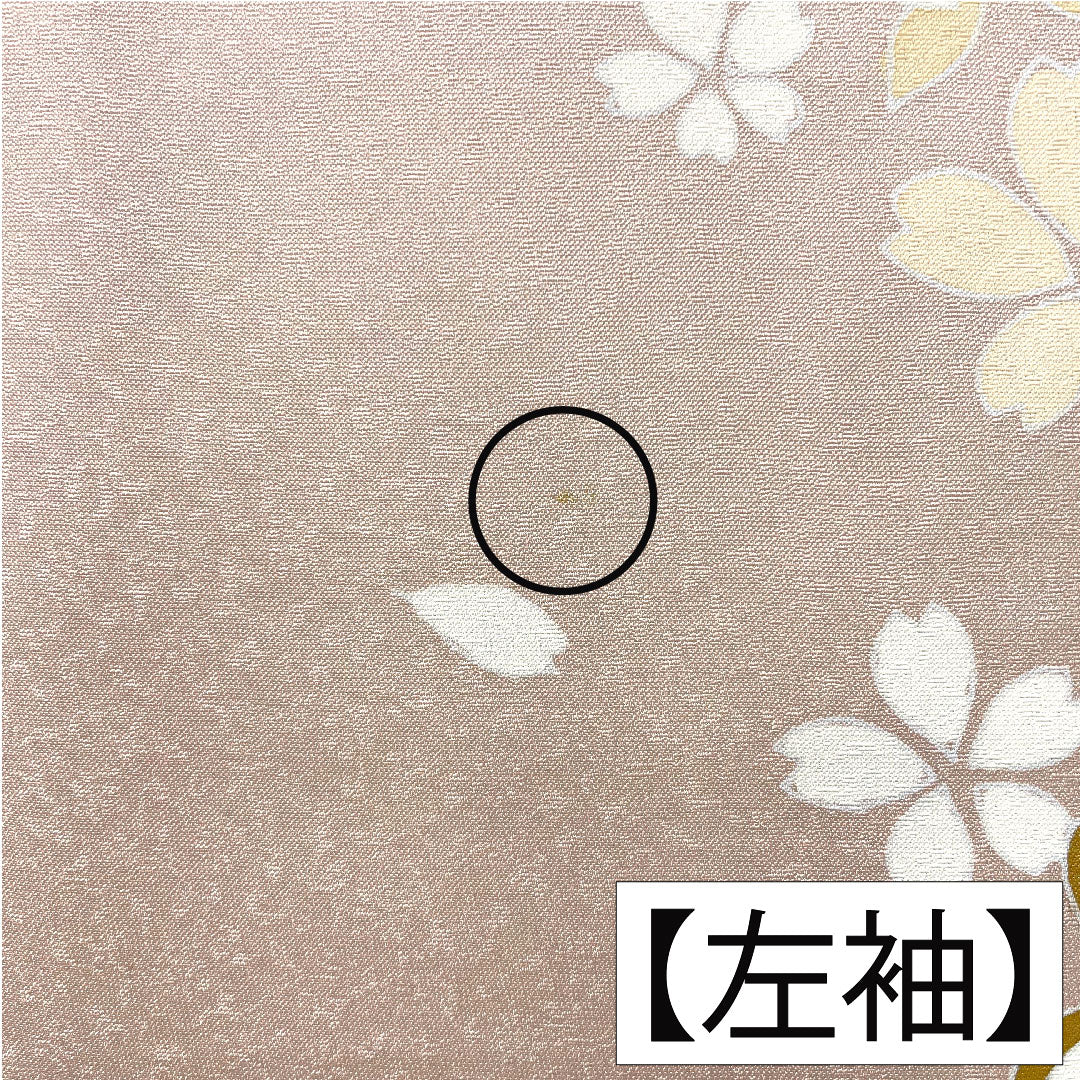 訪問着 正絹 袷 身丈162.5cm 裄丈67.5cm 今様色（いまよういろ） 京友禅 雪輪 桜 Aランク ピンク系 1112005013413
