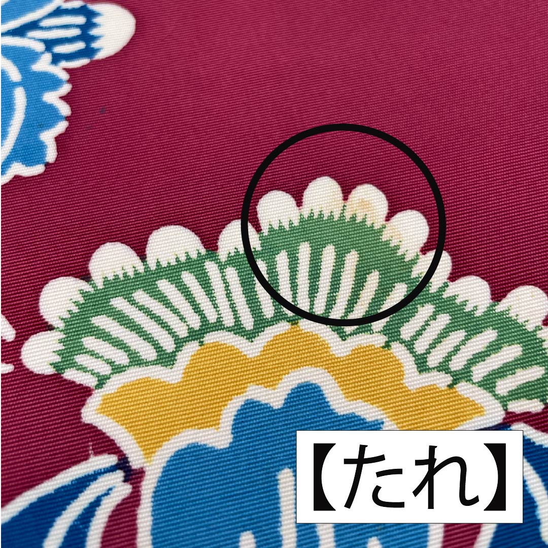 Nagoya obi, reddish red, Kyoto Bingata, floral arabesque, obi length 345cm, pure silk, B rank, full length, casual, purple, 1124006644320, Nagoya style