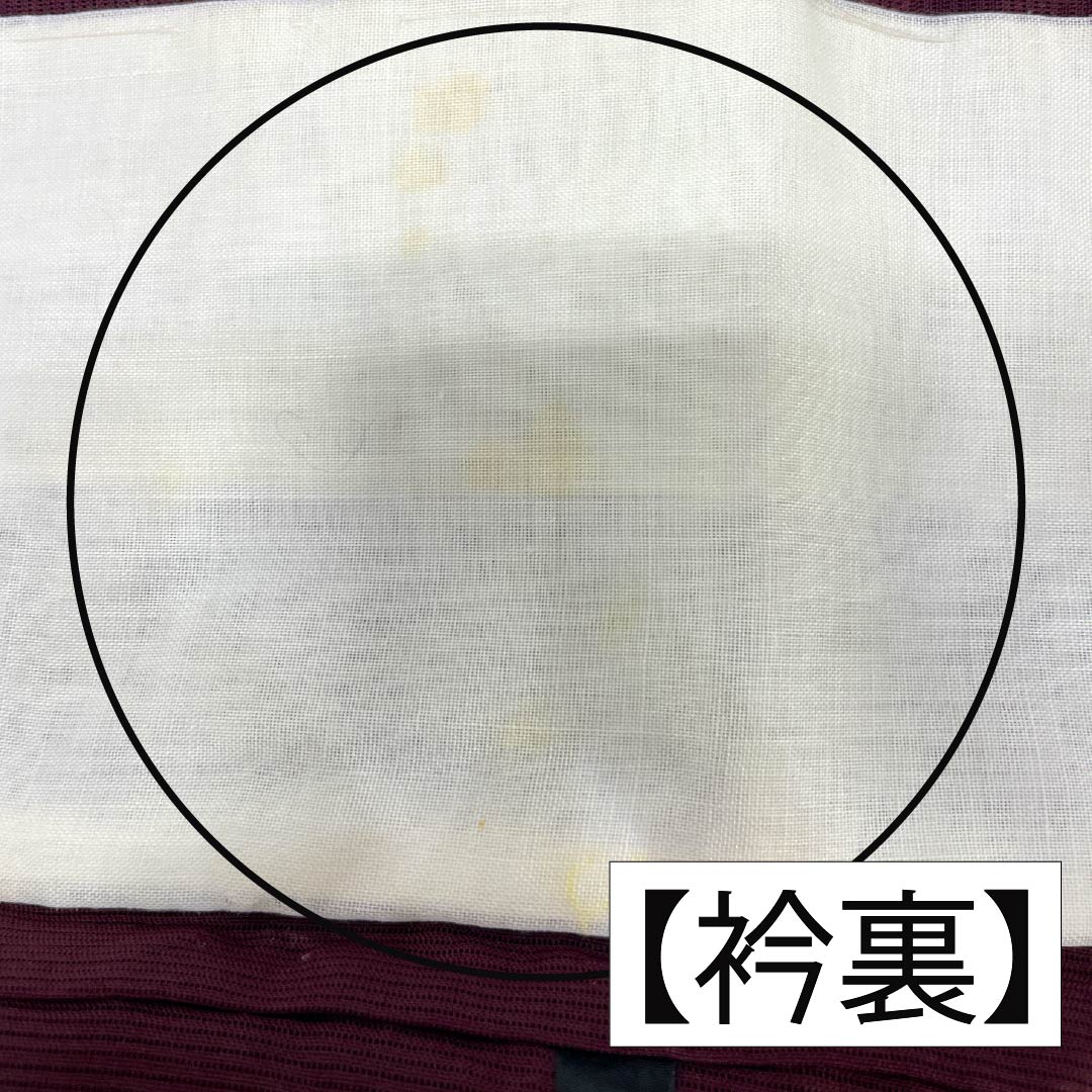 夏物 ポリエステル 色無地 Aランク 身丈155.5cm 裄丈62.5cm 木蘭色（もくらんじき） しつけ糸付き 洗える着物 絽 紫系 1132003143320