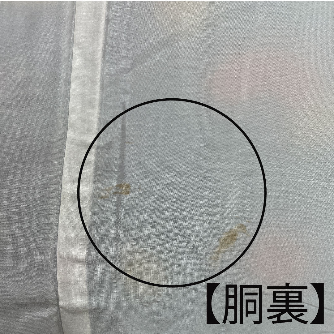 小紋 身丈158cm 裄丈66.5cm 袷  藤鳩羽色 型染 菊  正絹 Aランク 紫系 1115002413320