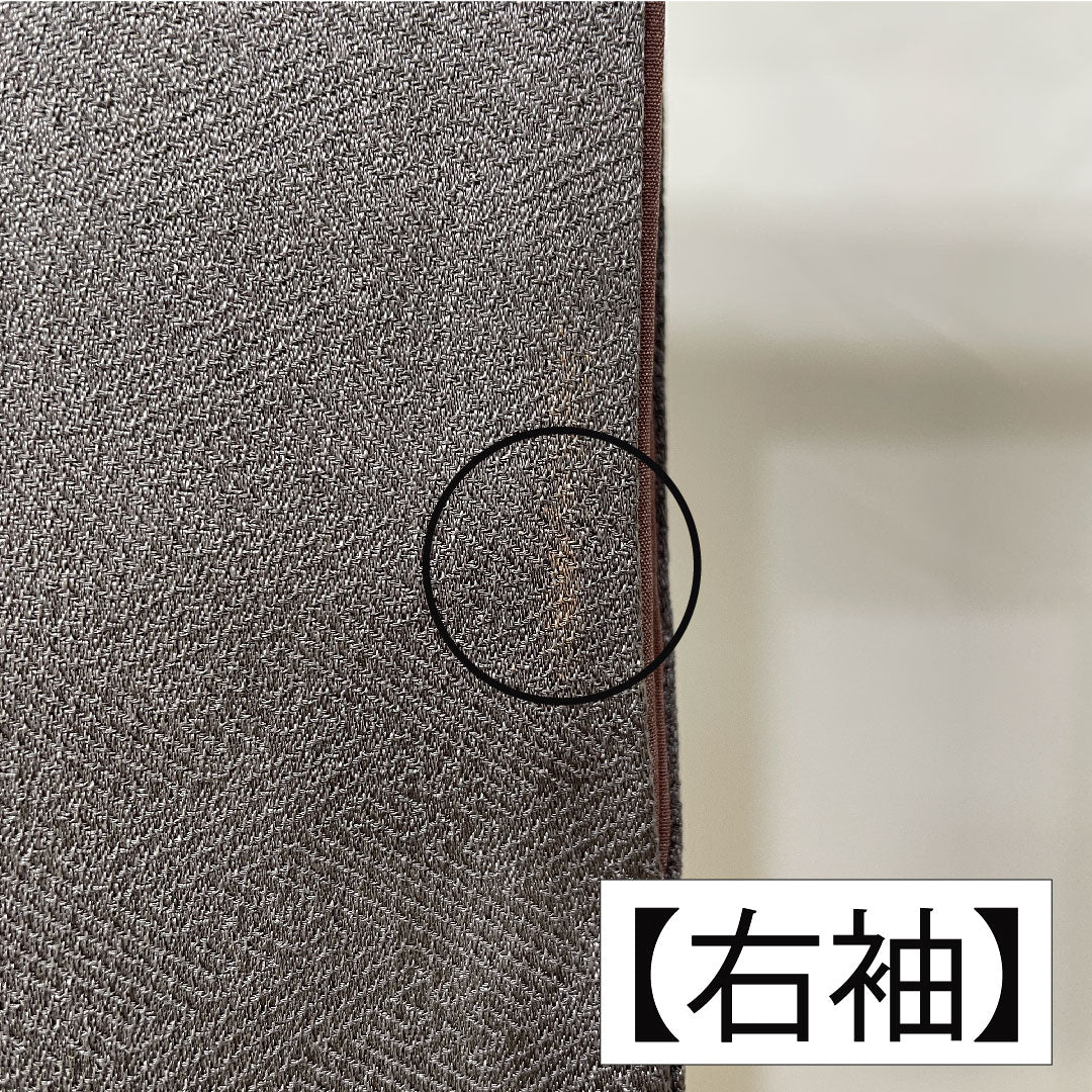 Homongi, pure silk, lined, length 164cm, sleeve length 63.5cm, indigo grey, partially dyed, cherry blossom, A rank, grey, 1112005773422