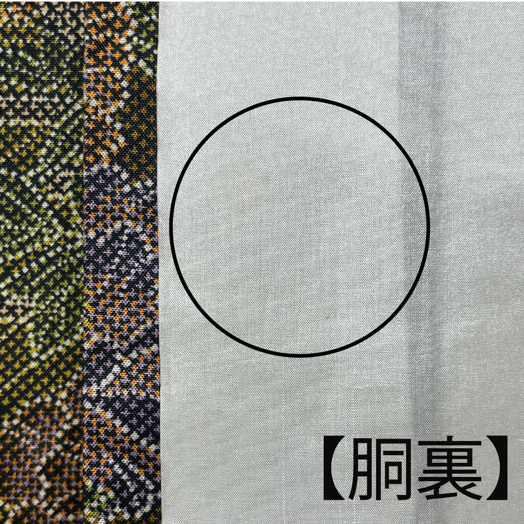 小紋 身丈158.5cm 裄丈64cm 袷  苦色 草花模様  正絹 Aランク 茶系 1115002723314