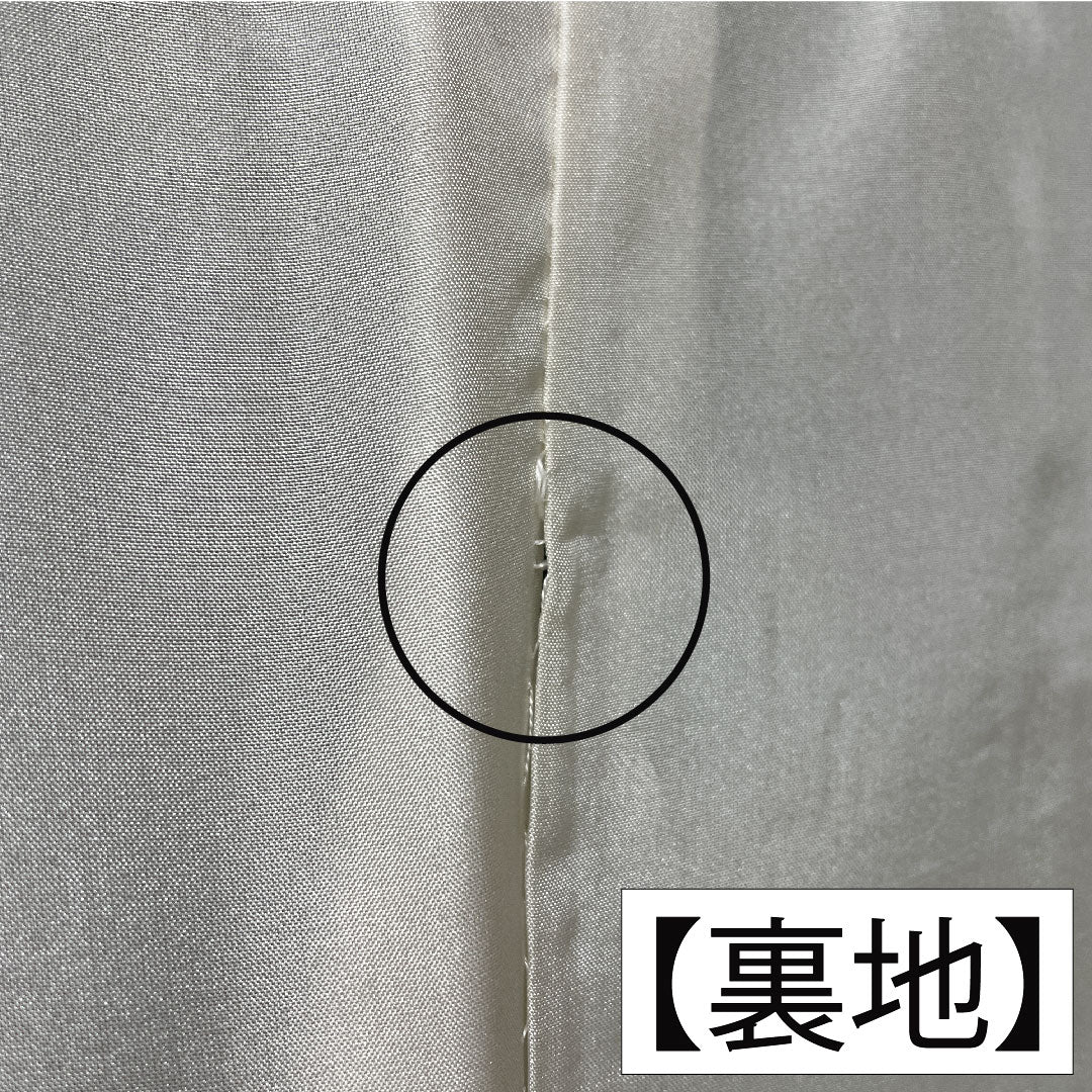 Plain color, pure silk, length 164.5cm, sleeve length 65cm, green robe embroidery, one crest, swallowtail butterfly, lined, S rank, green, 1114002012419