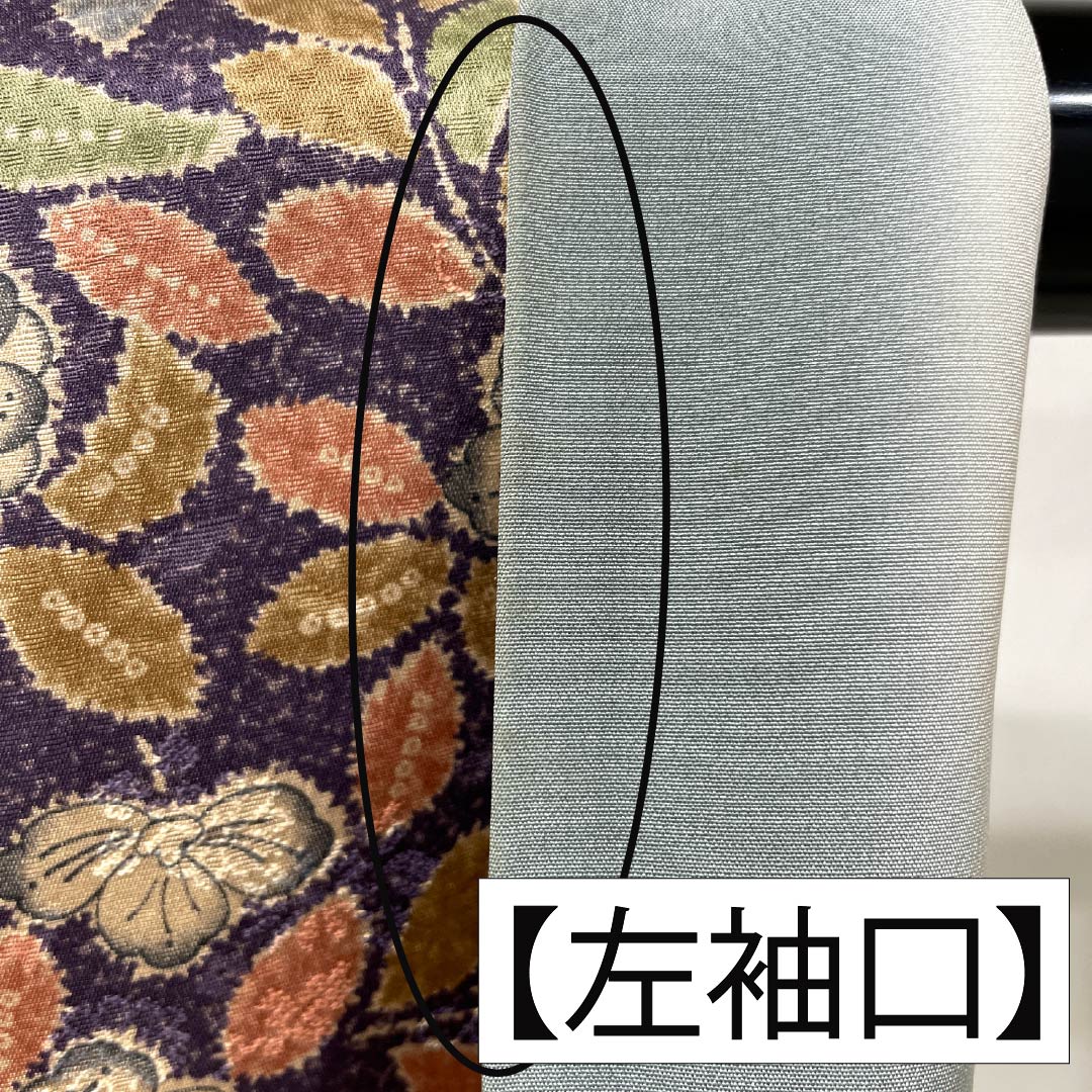 小紋 正絹 Aランク 身丈163cm 裄丈68cm 袷 中紫色（なかのむらさきいろ） 辻ヶ花 紫系 1115007723420