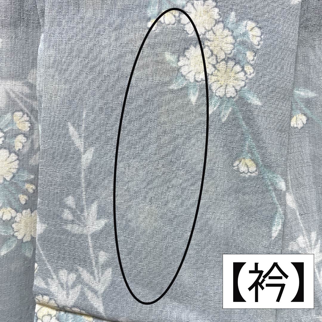 夏物 ポリエステル 小紋 Sランク 身丈161.5cm 裄丈66cm 空色鼠色（そらいろねずいろ） 草花模様 洗える着物 しつけ糸付き 紗 グレー系 1132003582422