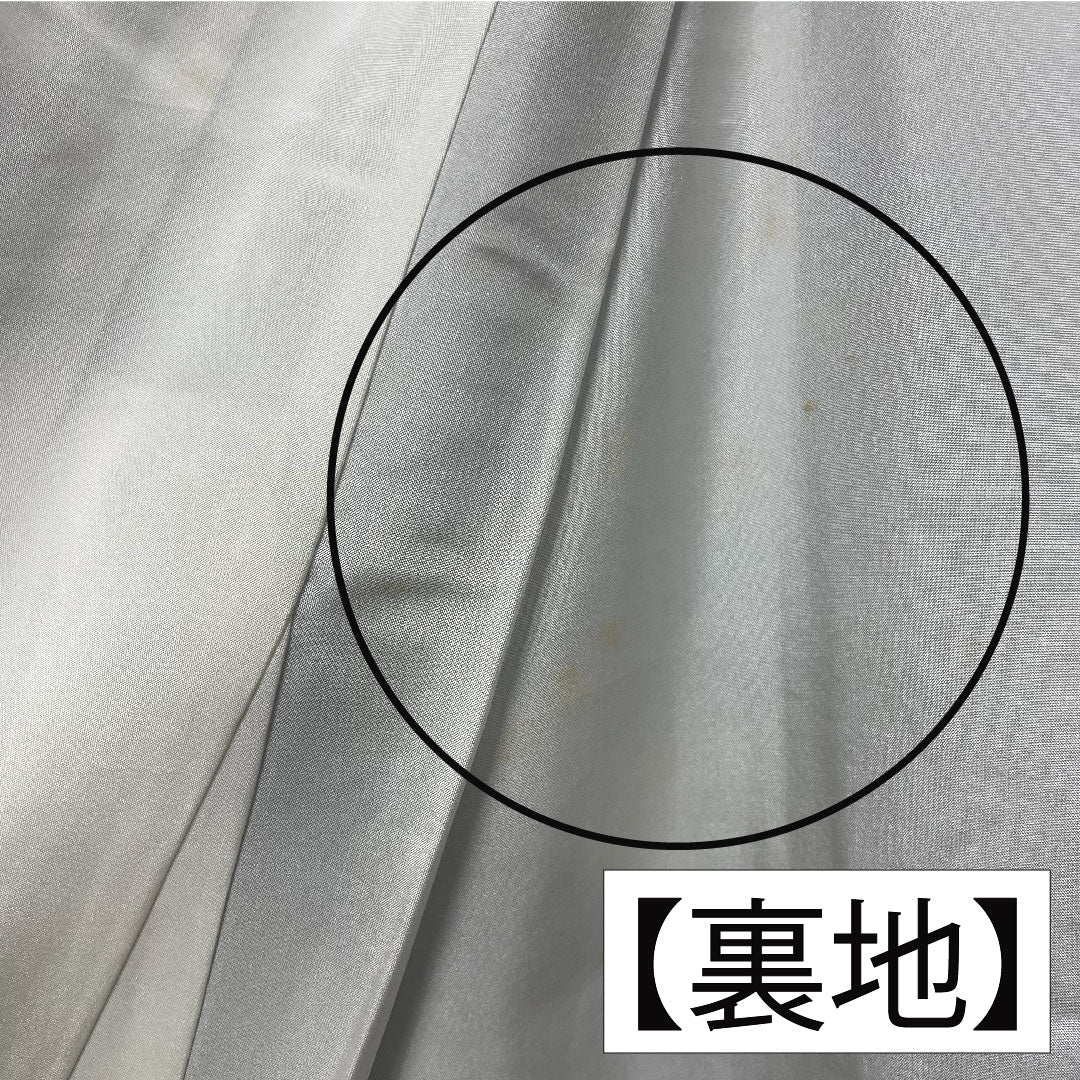 Silk pongee, Length 170.5cm, Sleeve length 67.5cm, Oshima pongee, 7 marks, Floral pattern, With basting thread, A rank, Lined, Brown, 1116003753614