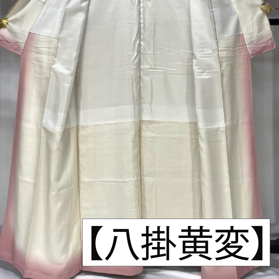 Komon (small pattern) silk, A-rank, length 163.5cm, sleeve length 65.5cm, lined, walnut-colored, Tsujigahana (flower) pattern, sewn with a beige finish, product number 1115006343425