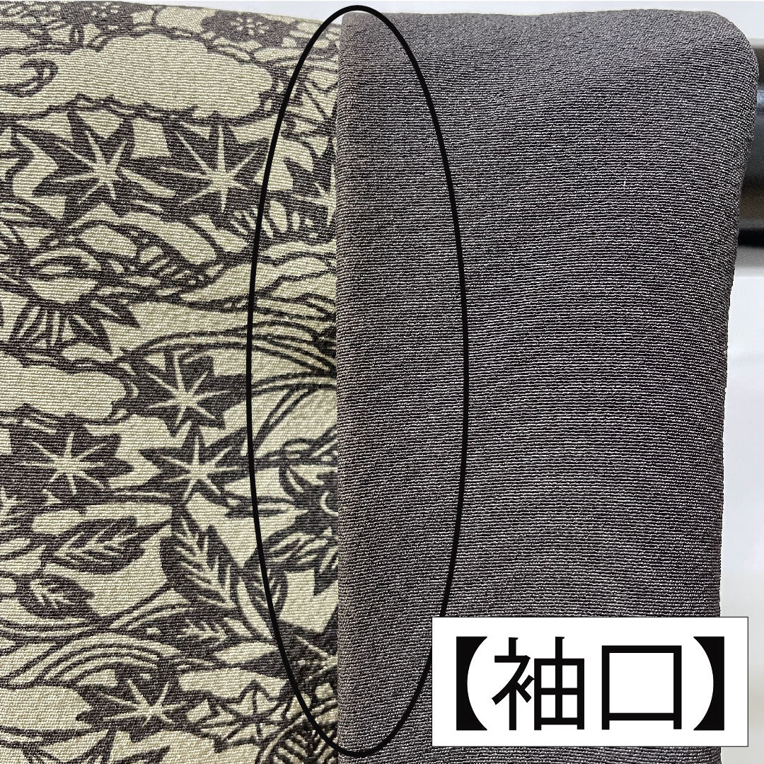 小紋 正絹 身丈163cm 裄丈65.5cm 袷 江戸鼠色（えどねずいろ） 型染 茶屋辻 Sランク グレー系 1115004692422