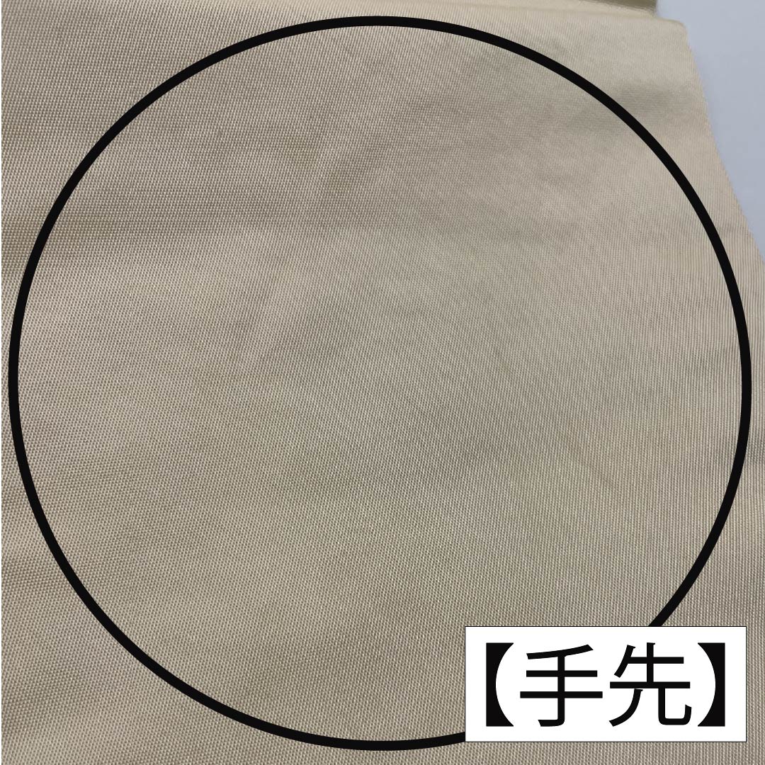 名古屋帯 生成り色（きなりいろ） 扇面 菊 椿 帯丈351cm 正絹 Bランク 六通 セミフォーマル クリーム系 1124008924315 名古屋仕立て