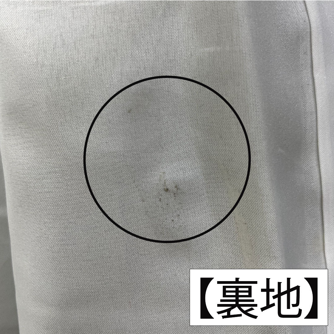 Homongi (formal kimono) made of polyester, lined, length 160.5cm, sleeve length 66cm, Chigusairo (chigusai-iro), washable kimono, flowing water, A rank, green, 1112004603419