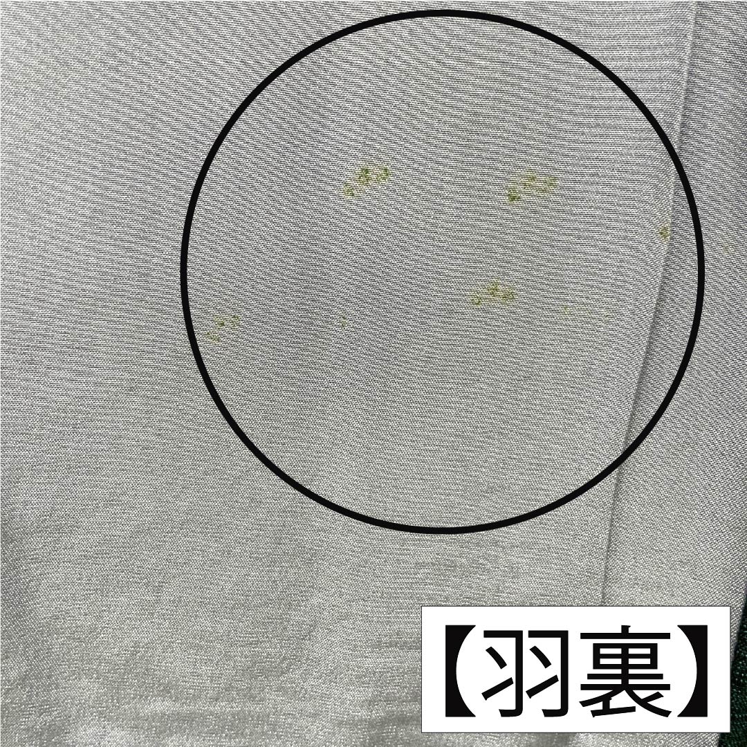 男物 正絹 Aランク 身丈91cm 裄丈70.5cm  藍鉄色（あいてついろ） ひげ紬 緑系 1119001123119