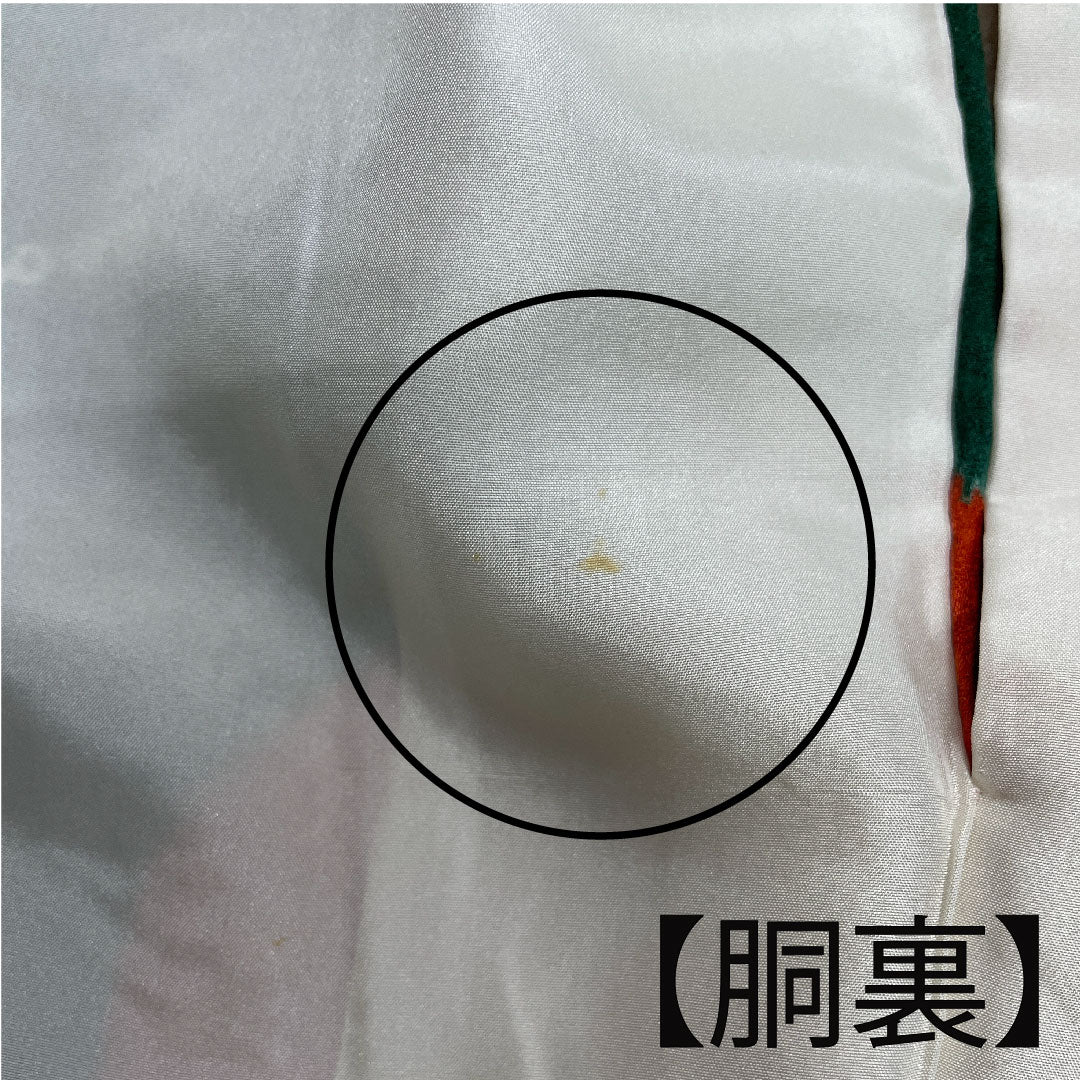 小紋 身丈157cm 裄丈64cm 袷  天鵞絨色 絞り 抽象模様  正絹 Aランク 緑系 1115002963319