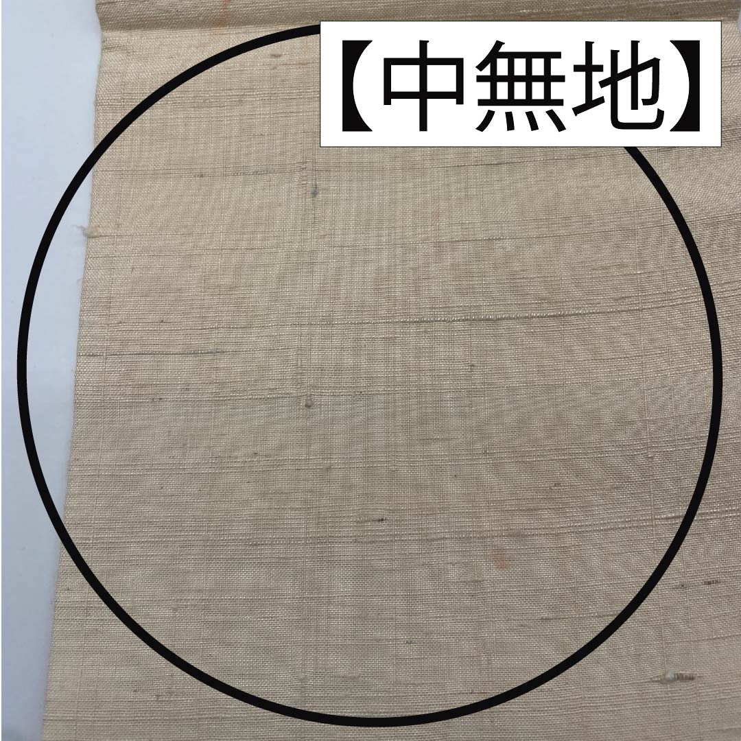 名古屋帯 生成り色（きなりいろ） 京紅型 民芸調模様 花模様 帯丈358cm 正絹 Aランク ポイント柄 カジュアル クリーム系 1124006583315 名古屋仕立て