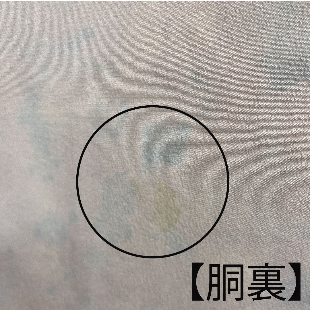 小紋 身丈158cm 裄丈65.5cm 袷  中紅色 型染 草花模様  正絹 Aランク ピンク系 1115002373313