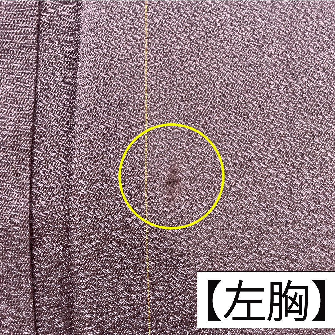小紋 正絹 身丈161.5cm 裄丈63.5cm 袷 半色（はしたいろ） Bランク 紫系 1115004754420