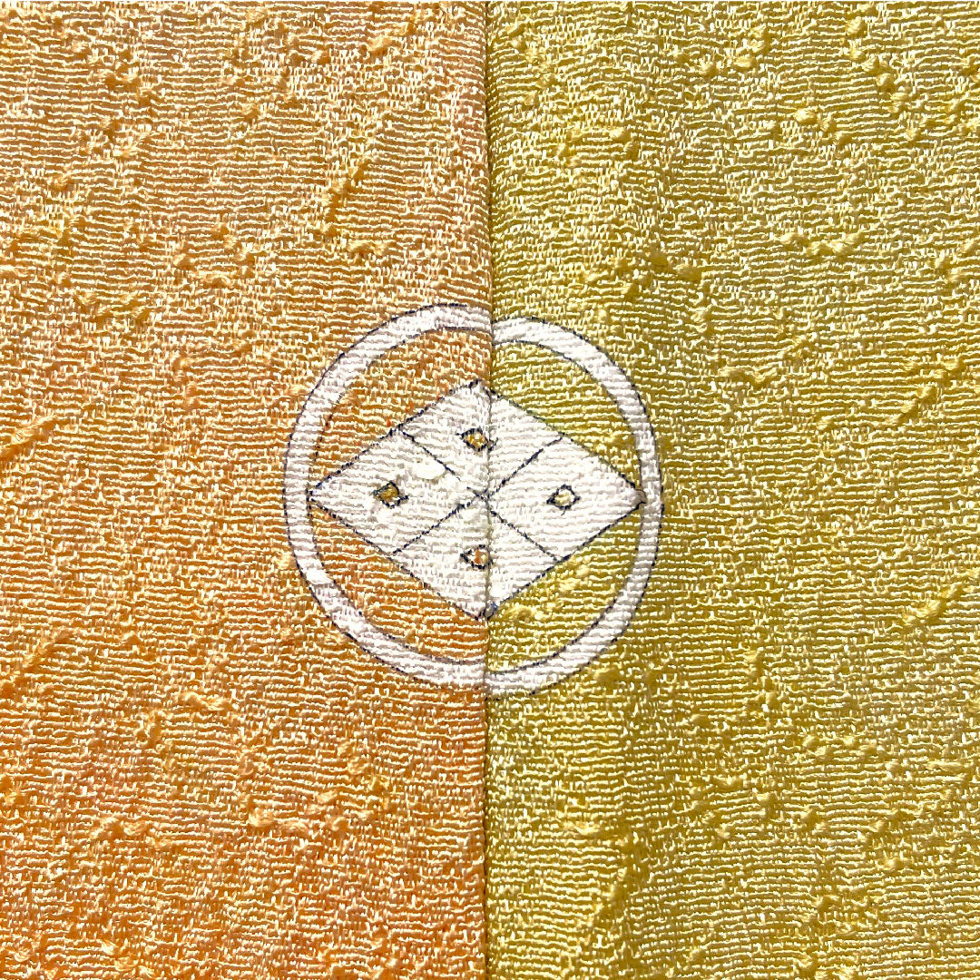Plain color, pure silk, length 156cm, sleeve length 63cm, one crest, circle with four diamonds, lined, S rank, yellow, 1114001922323