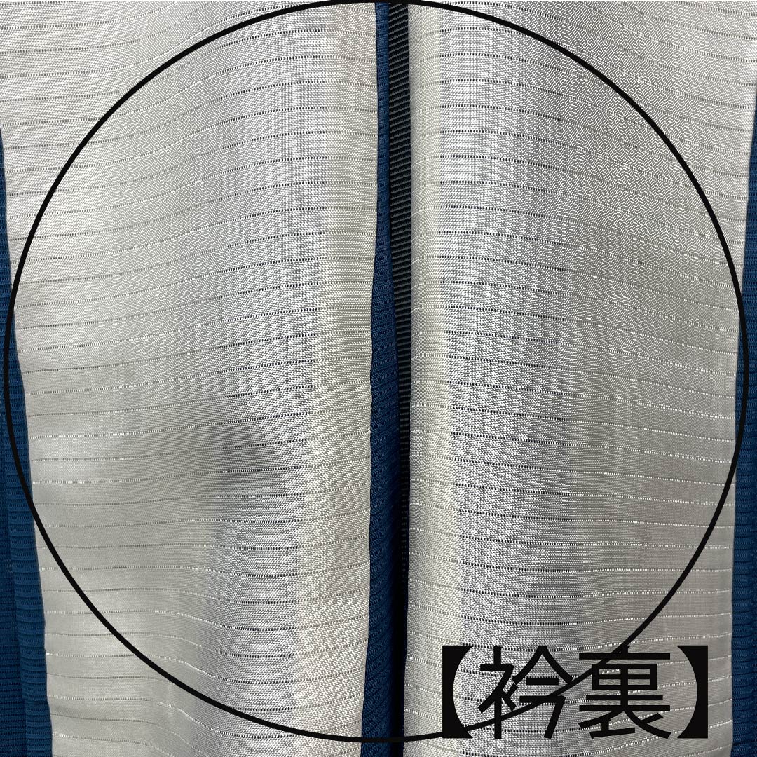 夏物 正絹 訪問着 身丈154.5cm 裄丈63.5cm 中縹色（なかのはなだいろ） 葉模様 しつけ付き 未使用品 絽 Aランク 青系 1132000353217