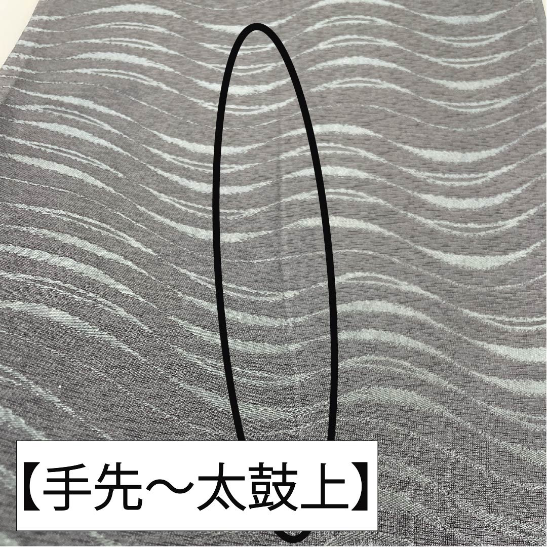 This reversible, navy-gray Nishijin-ori (Nishijin-ori) obi features a grape pattern and is suitable for formal occasions. It's 472cm long and has a six-fold hem. It's a S-rank design, suitable for formal occasions. Product code: 1123014412422