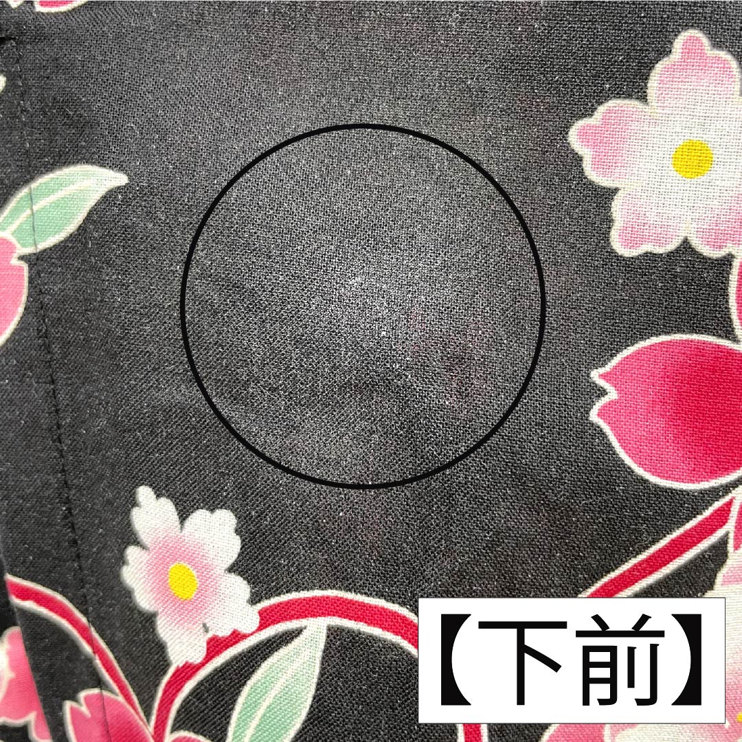 Cotton Yukata, Length 151cm, Sleeve Length 62cm, A Rank, Single Layer, Black, Camellia Pattern, 1118005963210