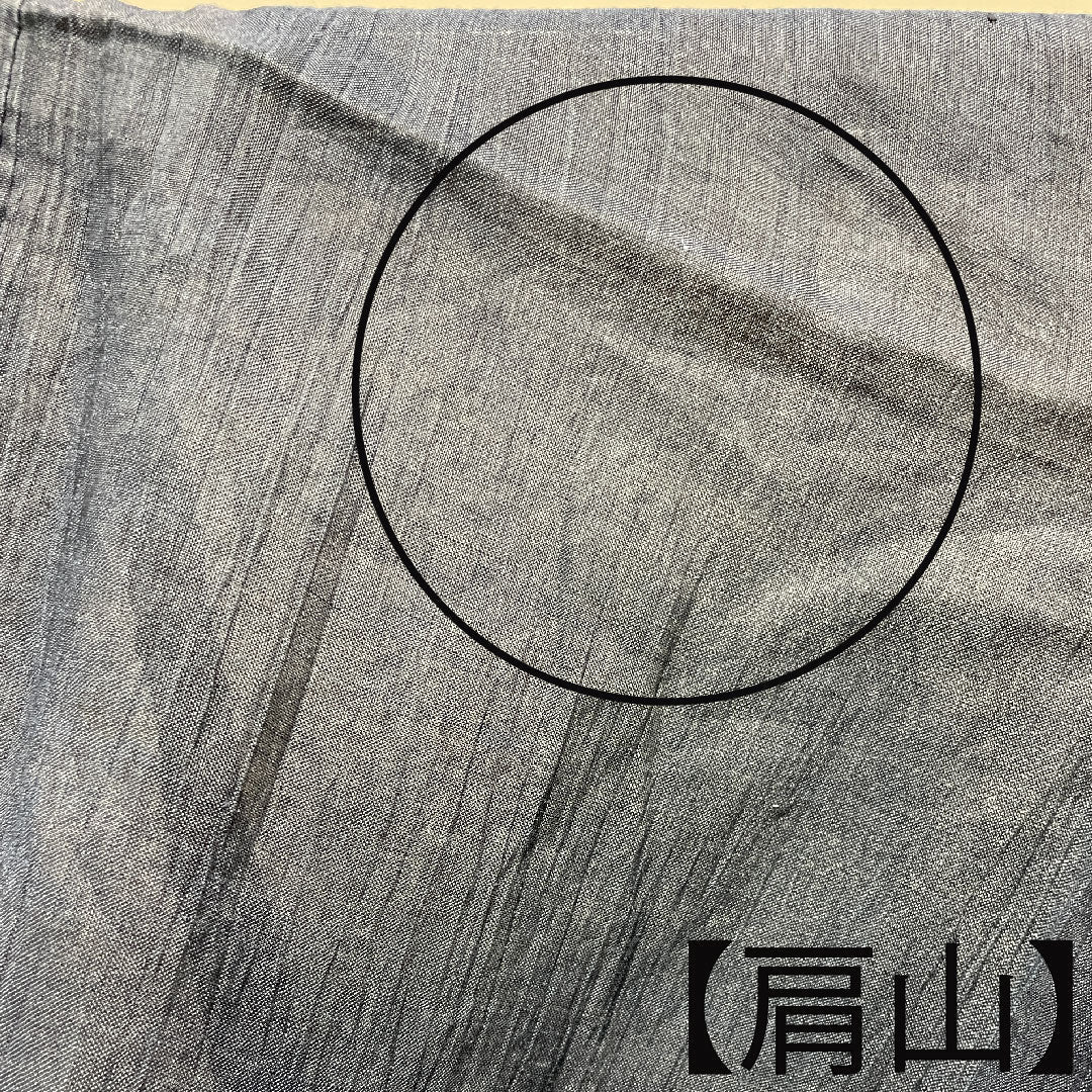 Summer linen men's length 145cm sleeve length 67cm navy blue Ojiya Chijimi gauze B rank navy blue 1132000744118