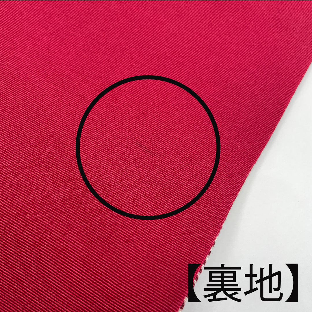 Nagoya obi with floral pattern, stencil dyeing, dyed obi, length 361.5cm, pure silk, A rank, point pattern, casual, red, 1124001883312, Nagoya style