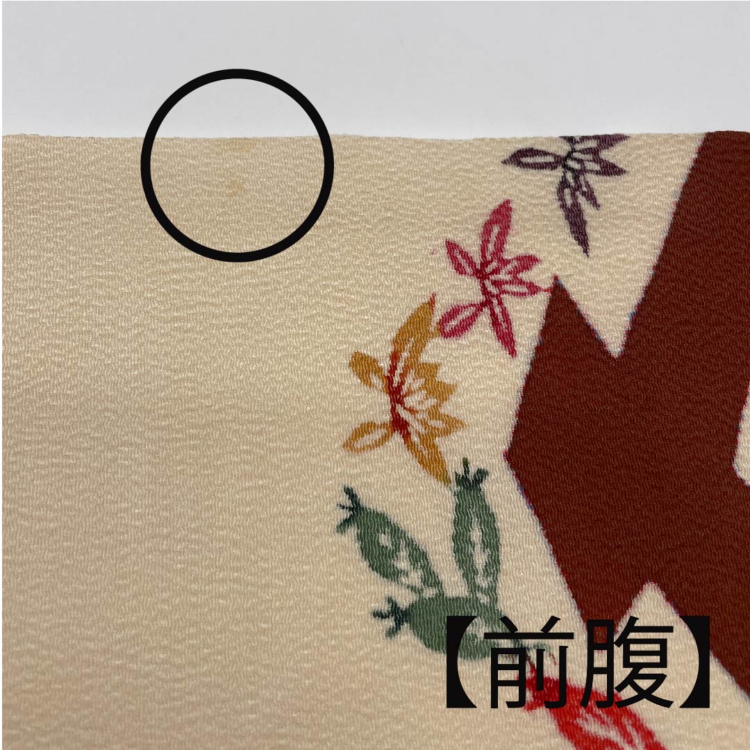Nagoya obi, natural color, stencil dyeing, floral pattern, obi length 359cm, pure silk, A rank, point pattern, casual, cream color, 1124003623315, Nagoya style