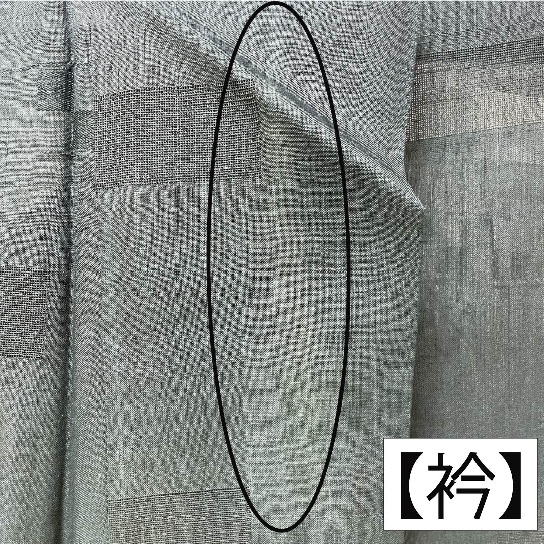 Summer Silk Iromuji (Solid Color Kimono) B Rank, Length 161cm, Sleeve-to-Sleeve 65.5cm, Tsumugi Fabric, Mon-sha (Gauze with Woven Patterns), Sha (Gauze), Black-ish, 1132003824410