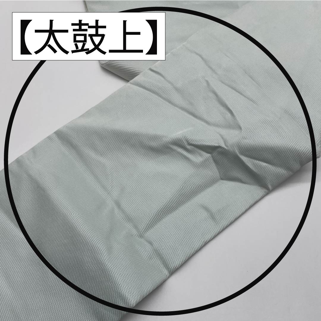 名古屋帯 正絹 Aランク 薄緑色（うすみどりいろ） 引箔 プラチナ箔 華紋 帯丈350cm ポイント柄 セミフォーマル 水色系 1124010713324 名古屋仕立て