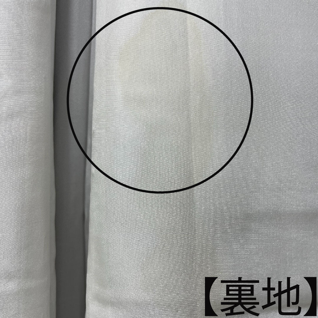 訪問着 正絹 袷 身丈161cm 裄丈65cm 鈍紫色 刺繡 Aランク グレー系 1112003703422